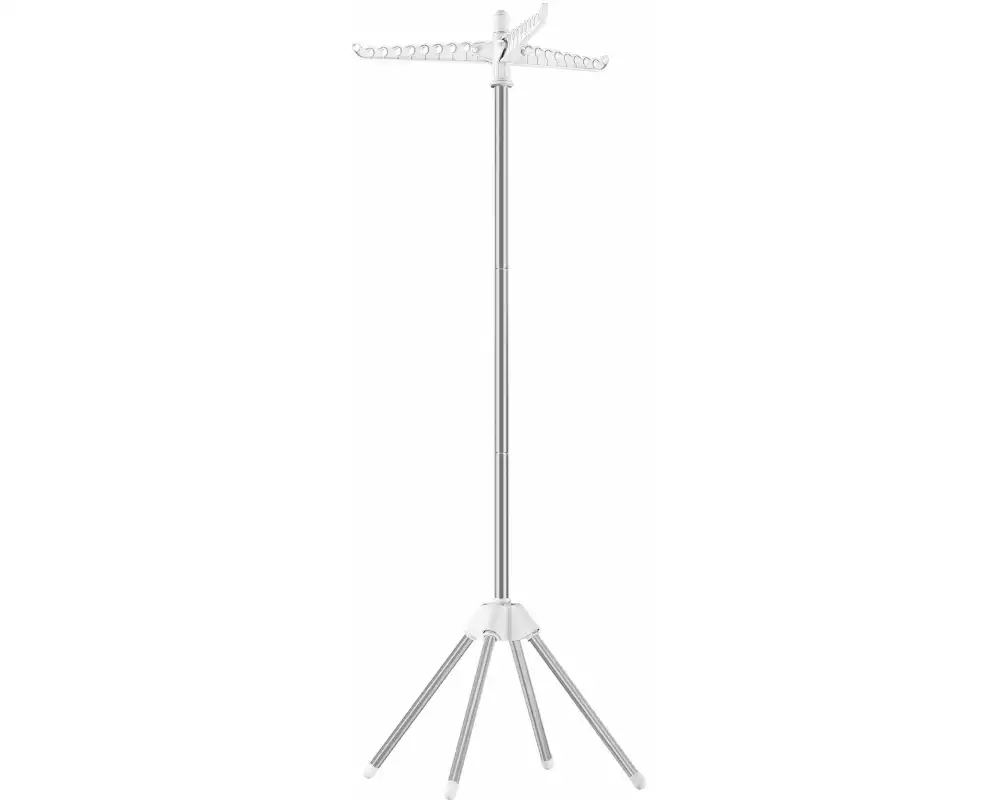 Songmics Garderobenständer 67 x 150 cm, Silber/Weiss