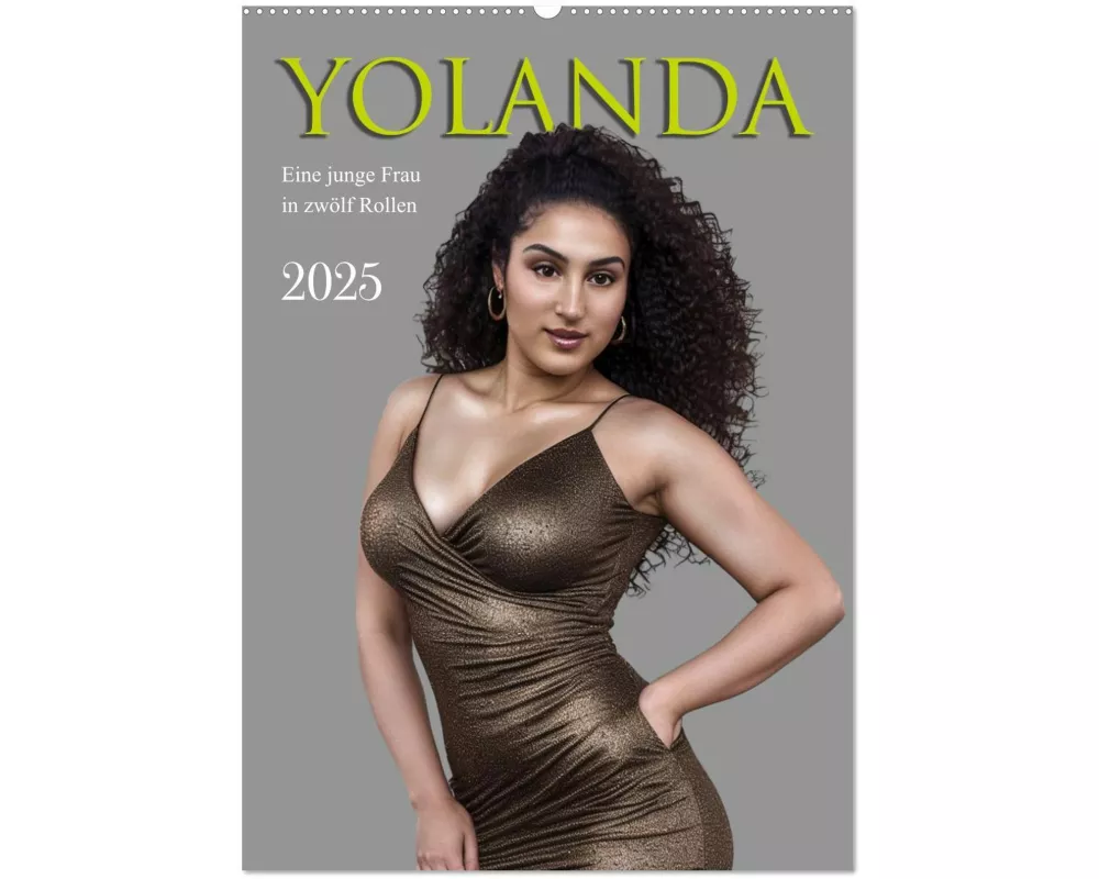 Yolanda, eine junge Frau in zwölf Rollen (Wandkalender 2025 DIN A2 hoch), CALVENDO Monatskalender