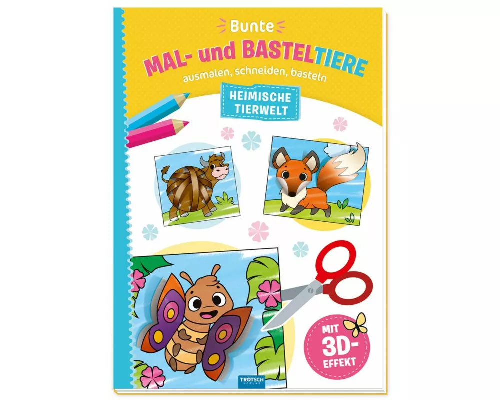 Trötsch Malbuch Bastelbuch Bunte Mal- und Basteltiere Heimische Tierwelt