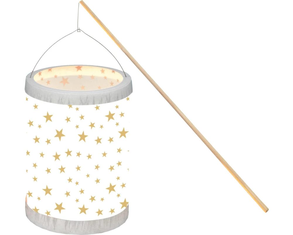 URSUS Laternen-Bastelset Sterne Weiss/Gold