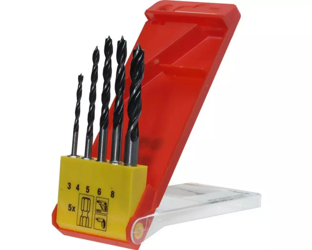 kwb Holzbohrer-Set 1/4" 3-8 mm 5-teilig