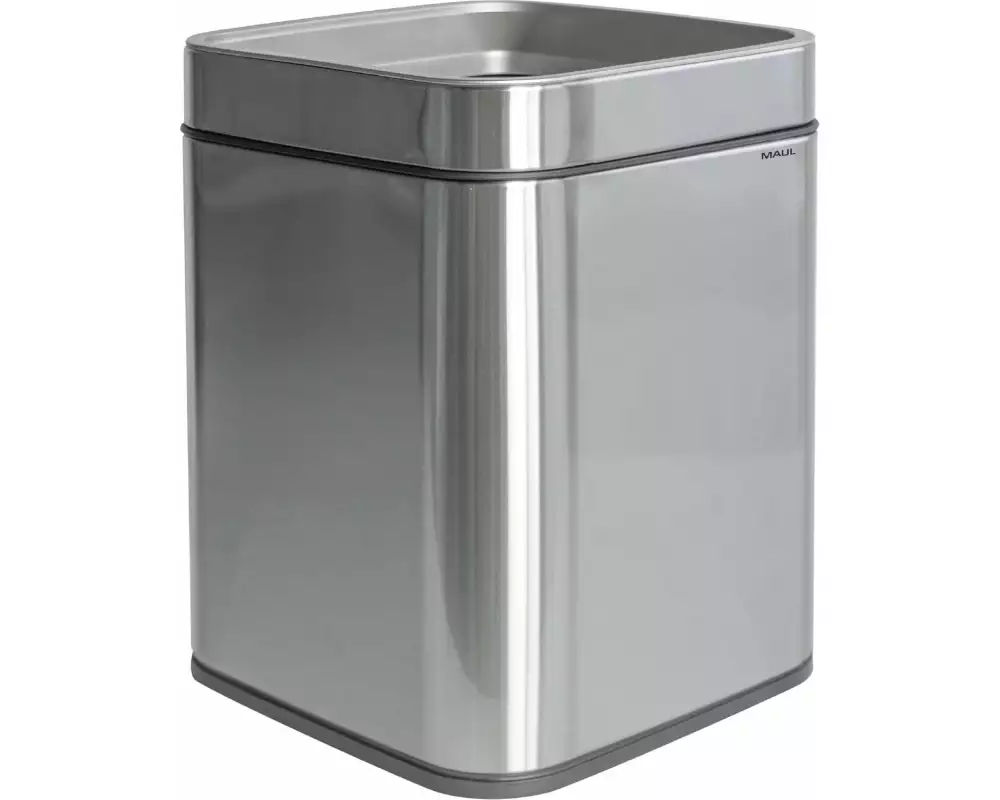 Maul Abfalleimer Prime 15 l, Schwarz/Silber