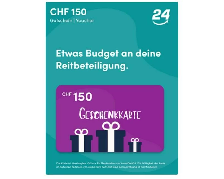 horsedeal24 Horsedeal.ch Gutschein CHF 150.–