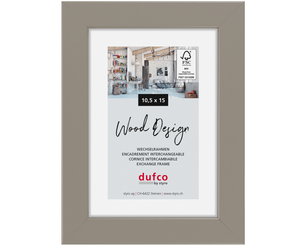DUFCO Holz-Bilderrahmen 10.5x15cm 1610.80660 Toronto grau