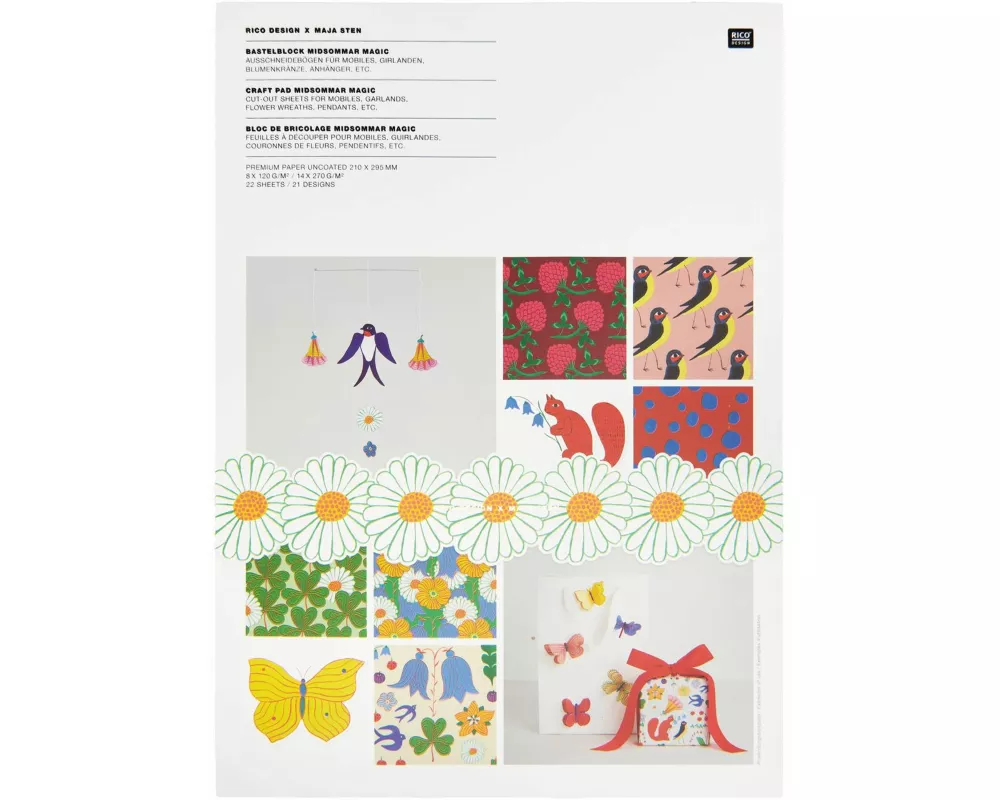 Bastelpapierblock Midsommar Magic FSC MIX, 23 Blatt