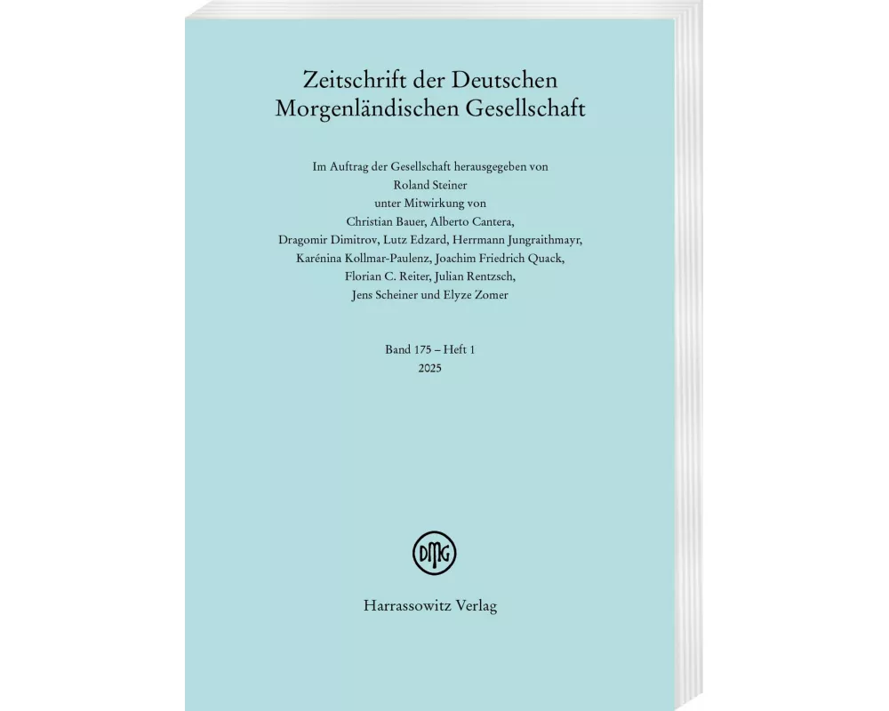 Zeitschrift der Deutschen Morgenländischen Gesellschaft 175 (2025) 1