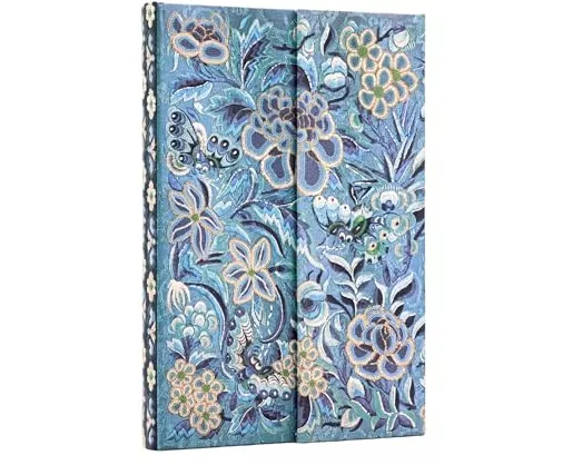 Blue Willow (Celebrate Hanfu) Mini Unlined Hardcover Journal (Wrap Closure)