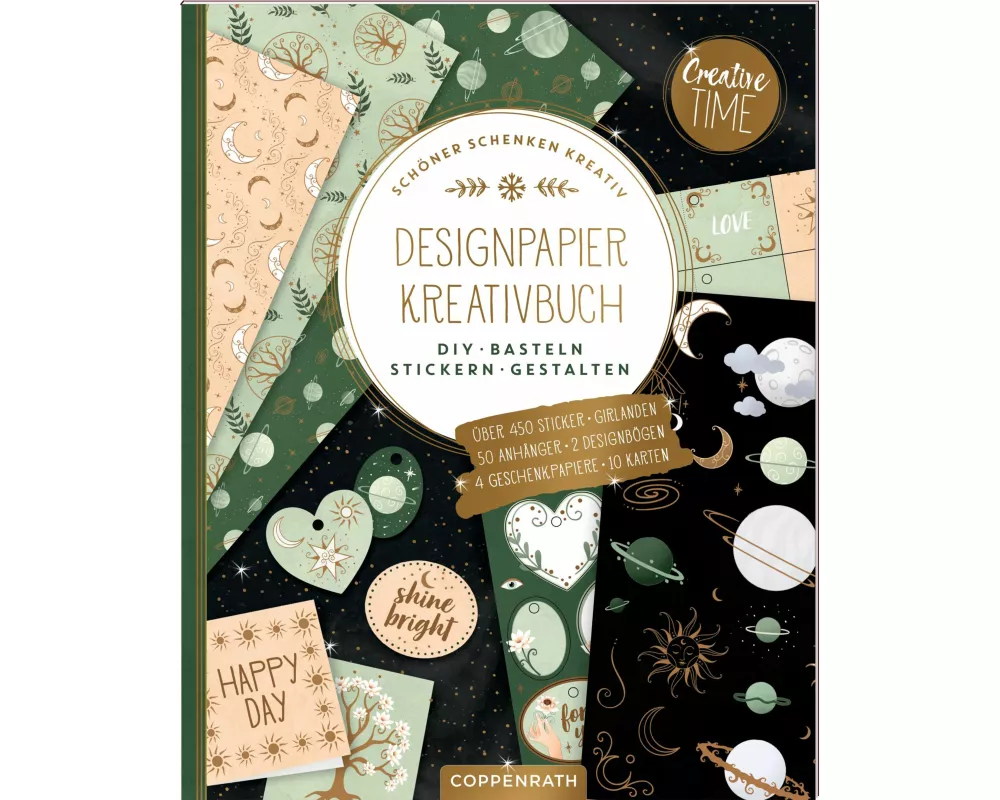 Designpapier-Kreativbuch Sparkle & Stars