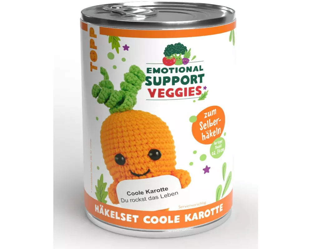 Emotional Support Veggies Häkelset Karotte