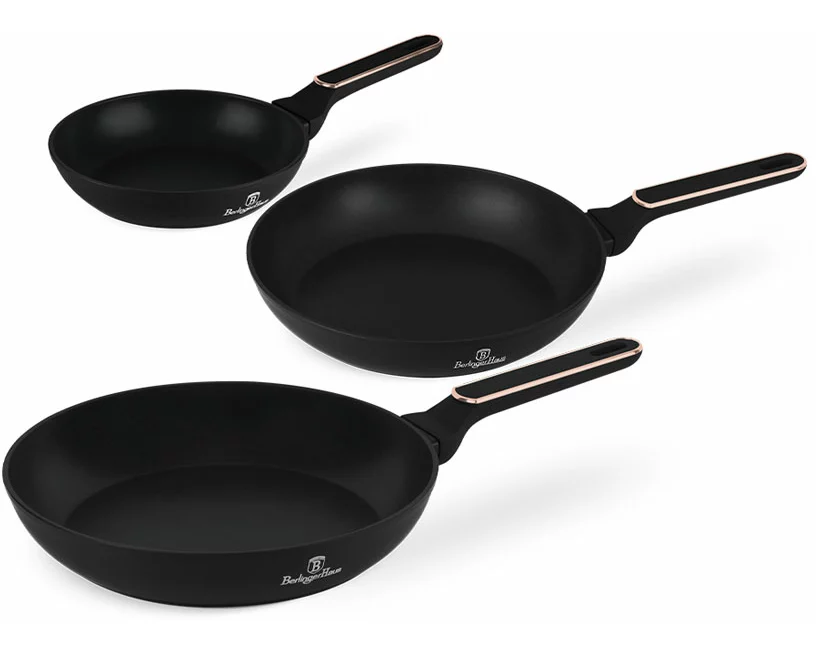 Berlinger Haus 3-teiliges Bratpfannen Set Ø 20/24/28 cm Black Rose Collection