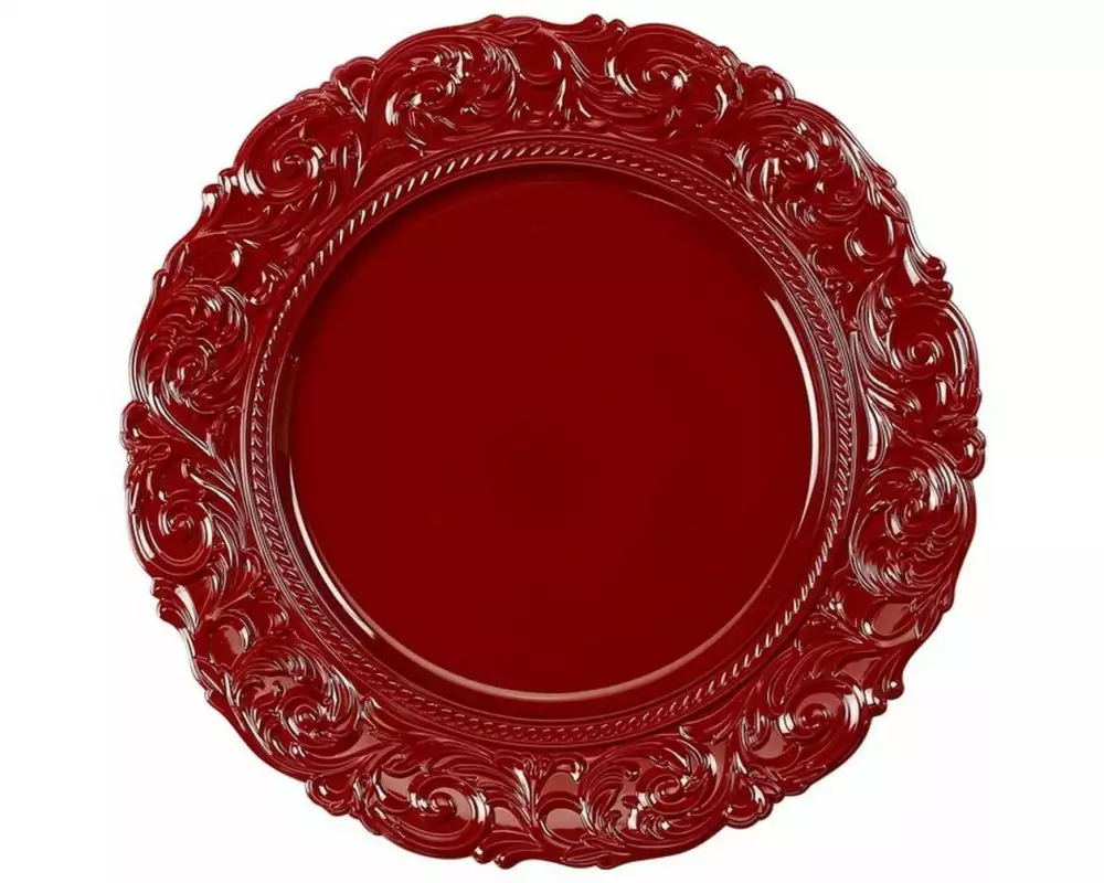 INGES CHRISTMAS DECOR Weihnachtsteller 33 cm, Rot