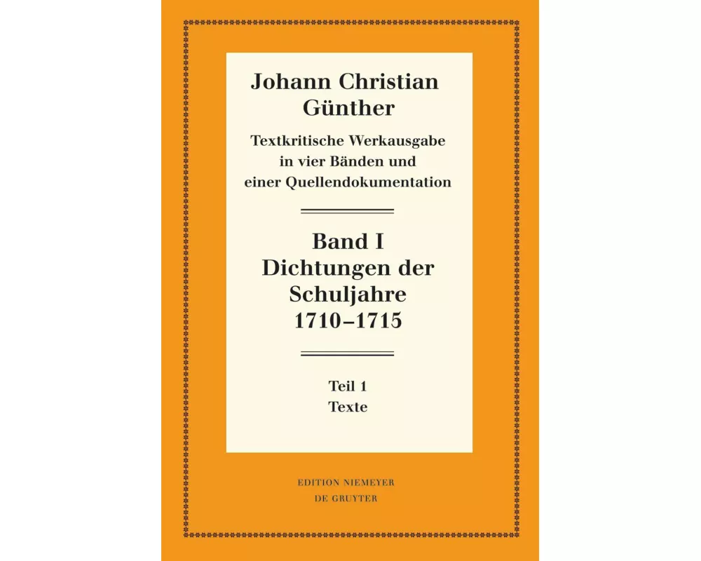Dichtungen der Schuljahre 1710-1715