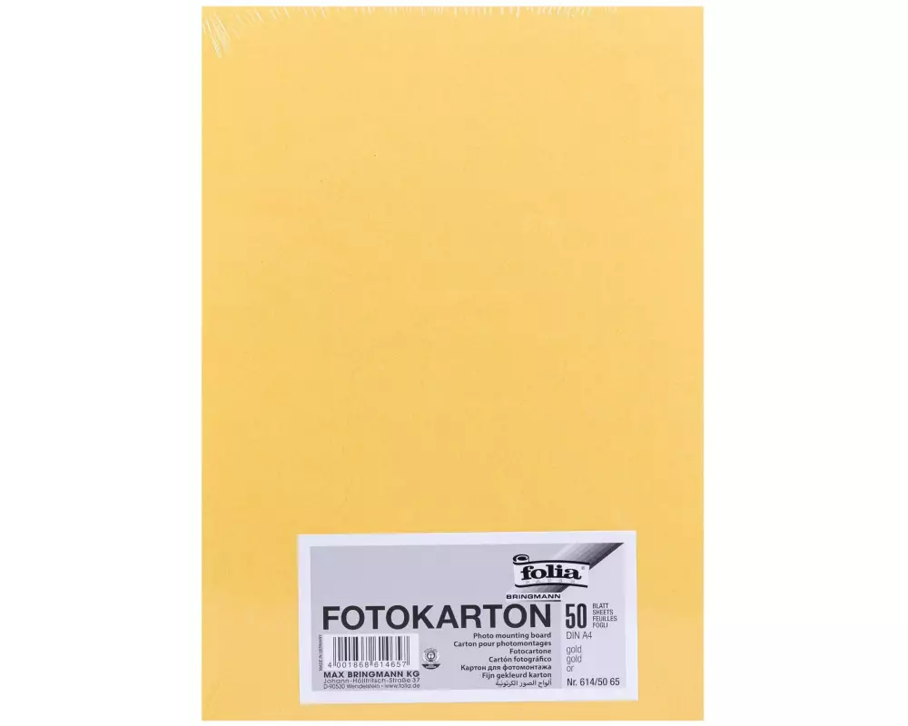 Folia Fotokarton A4, 300 g/m², 50 Blatt, Gold matt