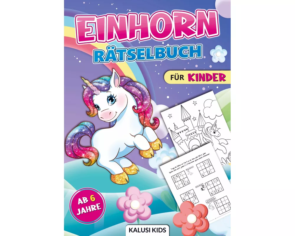 Einhorn Rätselbuch für Kinder ab 6 Jahre