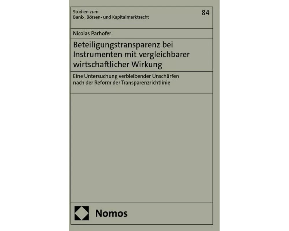 Beteiligungstransparenz bei Instrumenten mit vergleichbarer wirtschaftlicher Wirkung