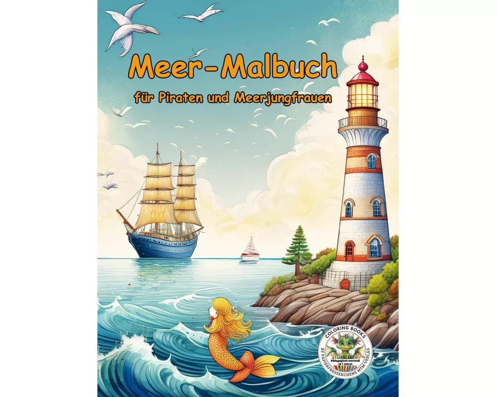 Meer-Malbuch für Piraten und Meerjungfrauen
