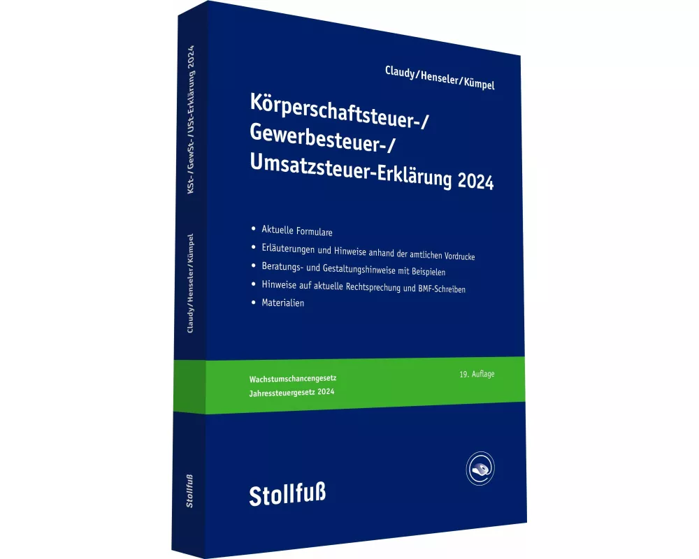 Körperschaftsteuer-, Gewerbesteuer-, Umsatzsteuer-Erklärung 2024