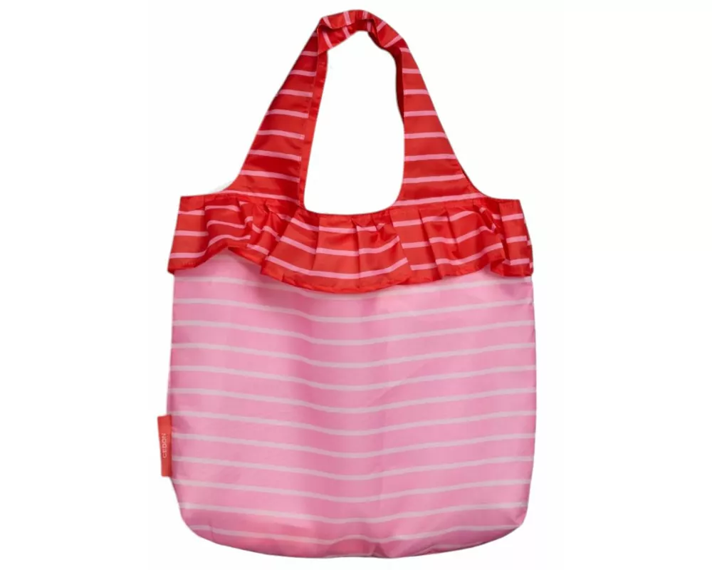 Easy Bag Volant Stripes pink-red