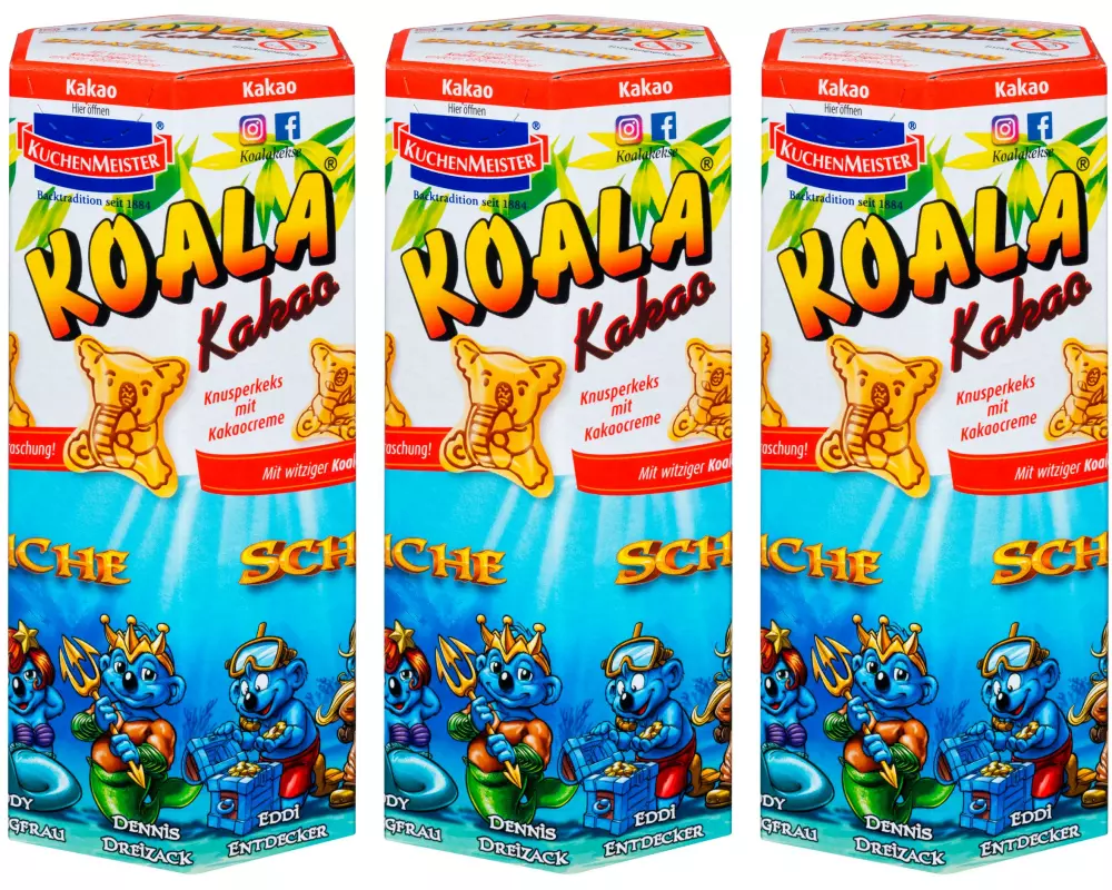Kuchenmeister Guetzli Koala Kakao Kekse 3 x 75 g