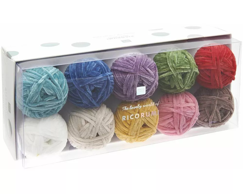 Ricorumi Set 10er "Nilli Nilli rainbow", Farben: 001, 021, 004, 008, 023, 017, 013, 012, 019, 009