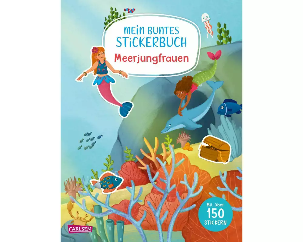 Mein buntes Stickerbuch: Meerjungfrauen