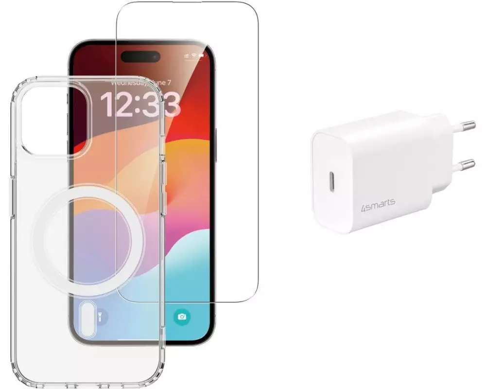 4smarts Back Cover 3in1 Premium Starter Set iPhone 15 Plus