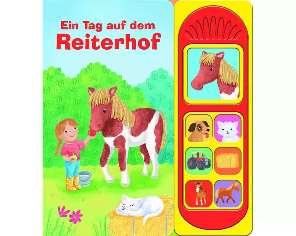Ein Tag auf dem Reiterhof - Soundbuch - Pappbilderbuch mit 7 Geräuschen