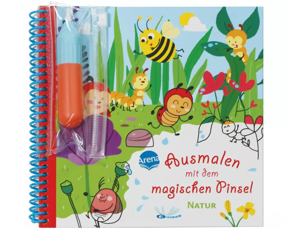 Ausmalen mit dem magischen Pinsel. Natur