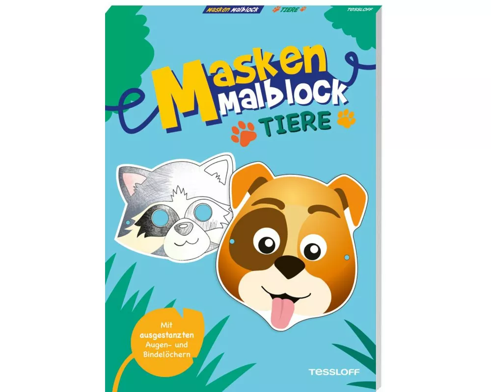 Masken-Malblock.Tiere