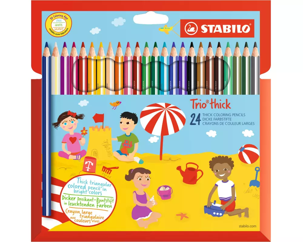 STABILO Farbstifte Trio dick 24 Stück