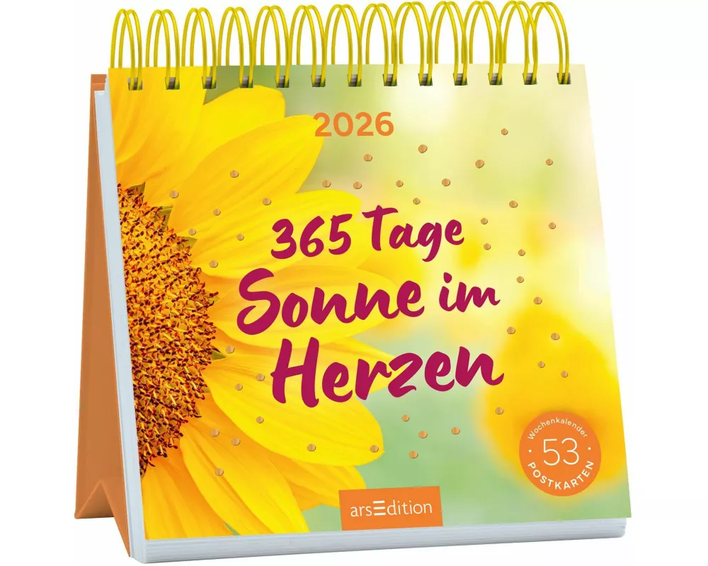 Postkartenkalender 365 Tage Sonne im Herzen 2026