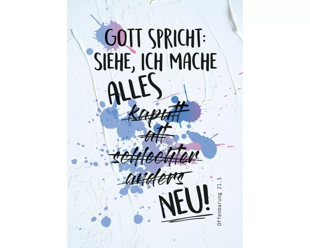 Jahreslosung 2026 - Stundenentwurf und Postkarten (10 Ex.) für Teens und junge E