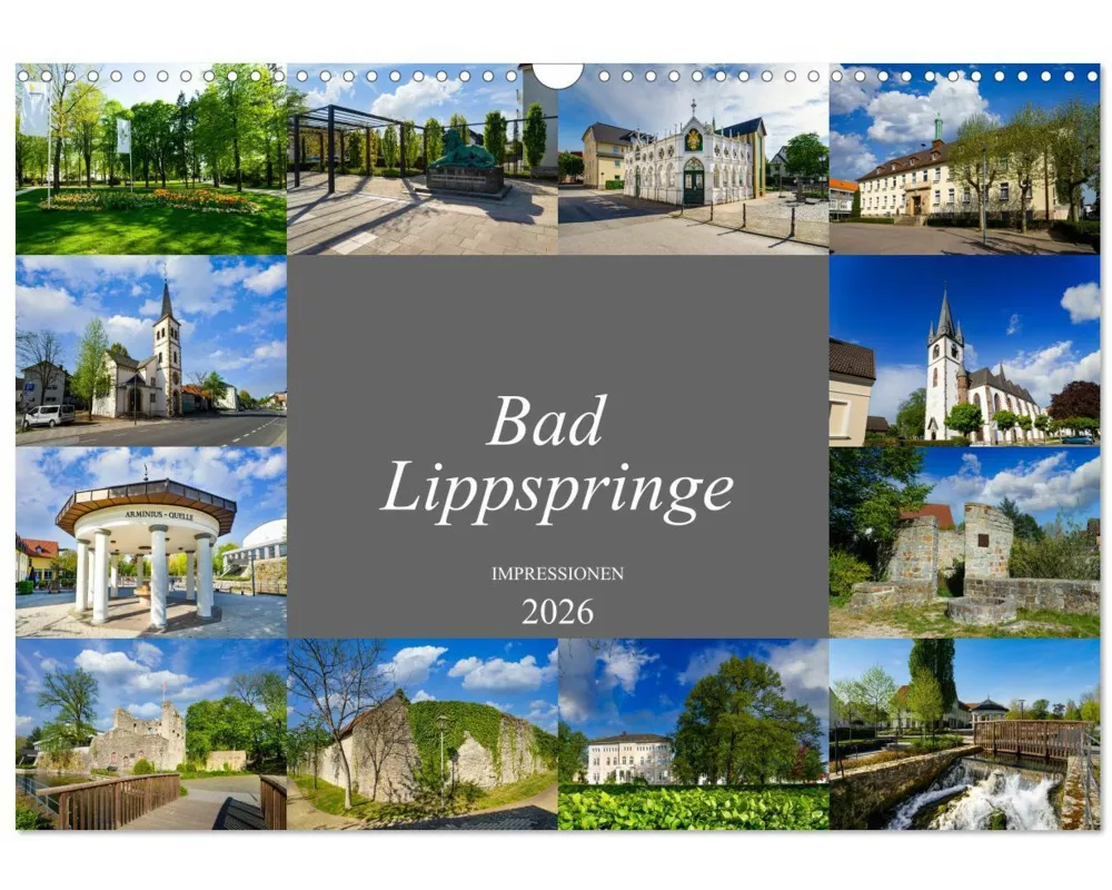 Bad Lippspringe Impressionen (Wandkalender 2026 DIN A3 quer), CALVENDO Monatskalender