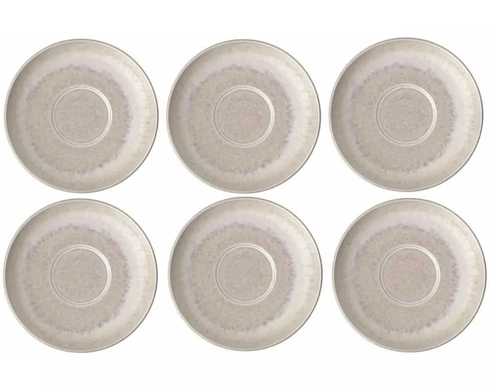 Villeroy & Boch Untertasse Perlemor Sand Ø 12 cm, 6 Stück, Beige