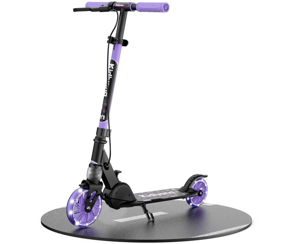 Kidiyana Scooter Lila, mit Leuchträdern, Kinder
