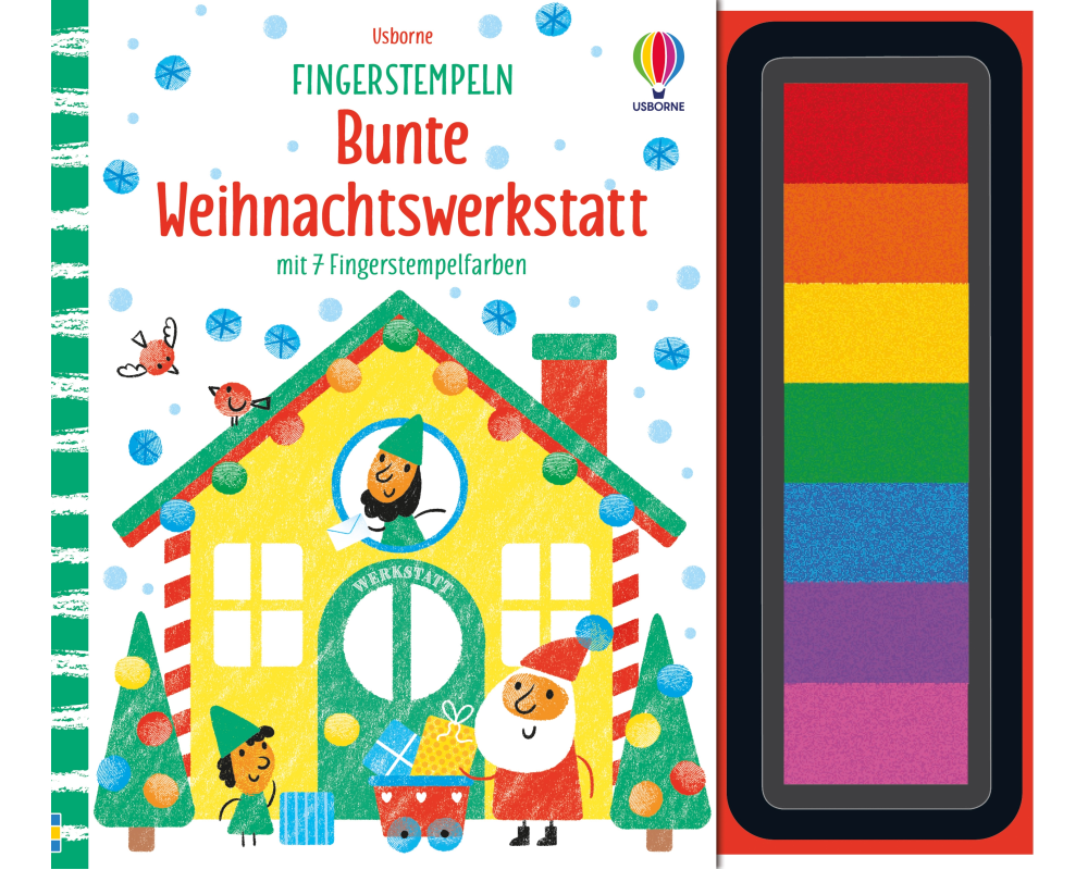Fingerstempeln: Bunte Weihnachtswerkstatt