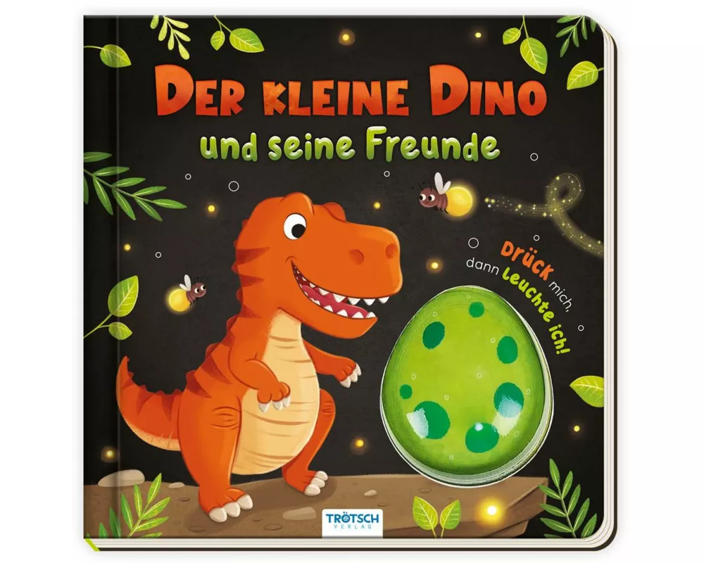 TRÖTSCH - Pappenbuch Leuchtbuch Der kleine Dino und seine Freunde| Ab 2 Jahren