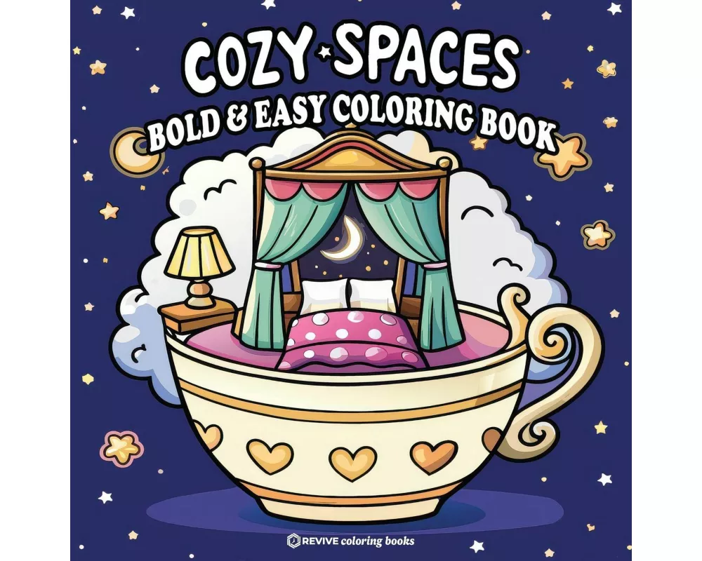 Bold & Easy Cozy Spaces Coloring Book