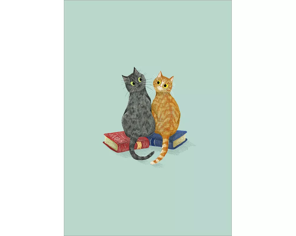 Postkarten Bücherkatzen Freundschaft (VE10)