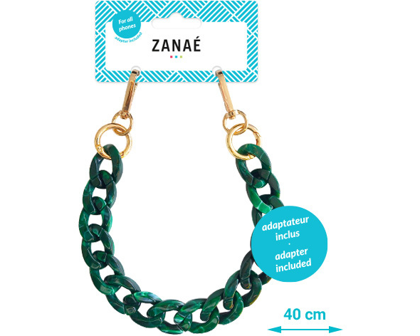 ZANAÉ Phone Wristlace Jade 17468 Mineral Spring green