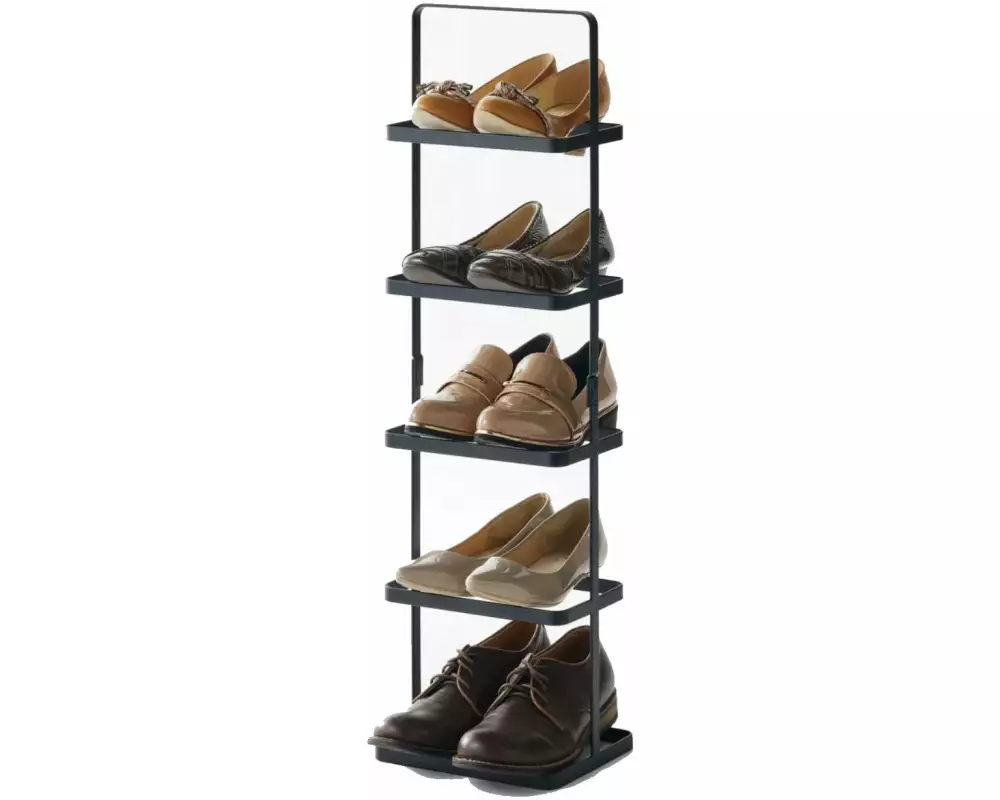 Yamazaki Schuhregal Tower 22 x 77.5 cm, Schwarz