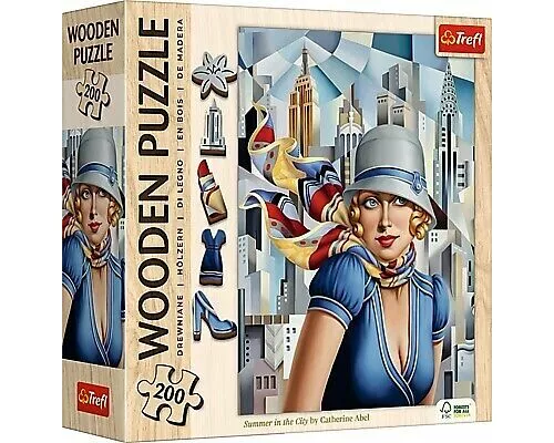 Holz Puzzle 200 - Sommer in der Stadt / Catherine Abel