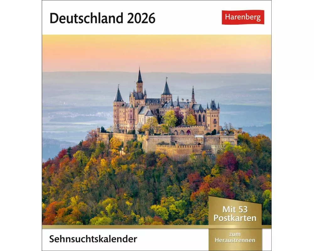 Deutschland Sehnsuchtskalender 2026 - Wochenkalender mit 53 Postkarten