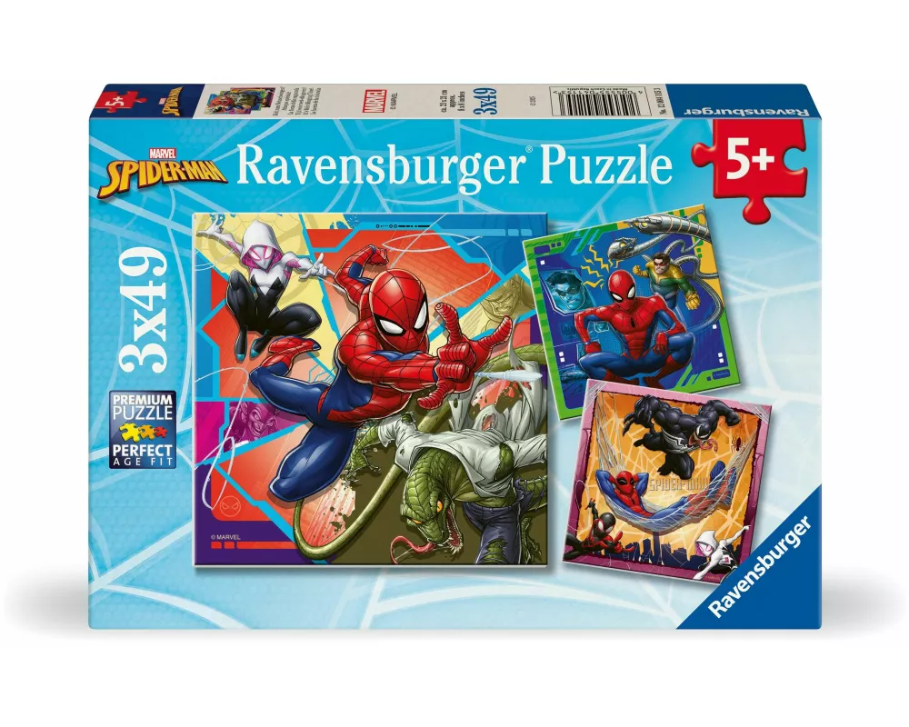 Kinderpuzzle 3x49 Teile - Marvel Spider-Man