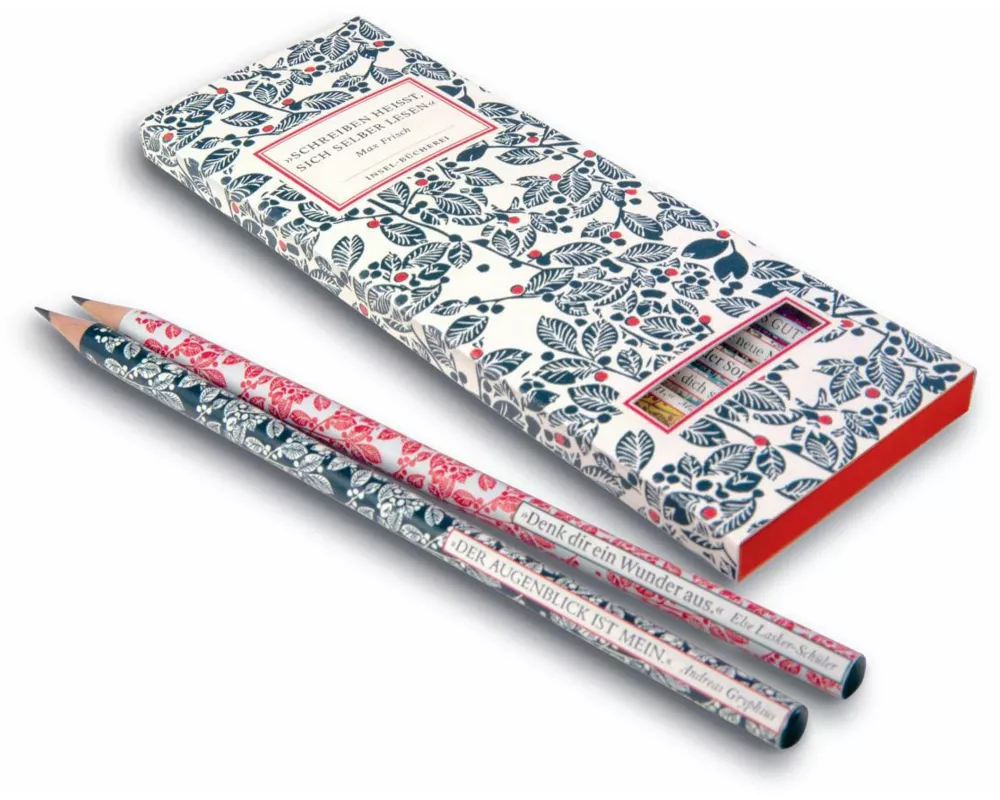Insel-Bücherei Bleistift-Set I. 6 Bleistifte mit Zitaten