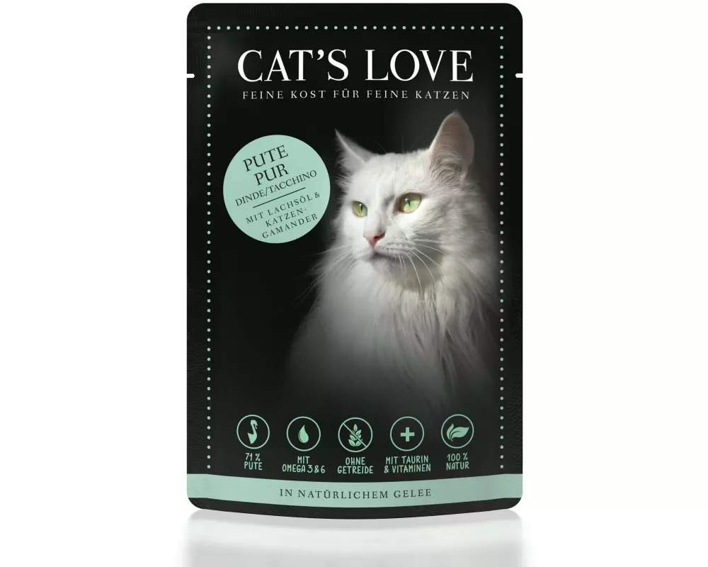 Cat's Love Nassfutter Adult Pute, 85 g