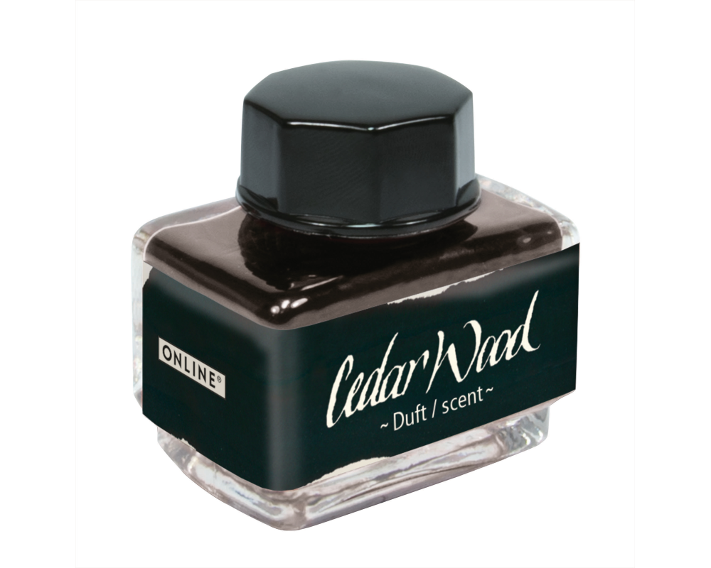 ONLINE Tintenglas 15ml 17061/3 Dufttinte Cedar Wood, black