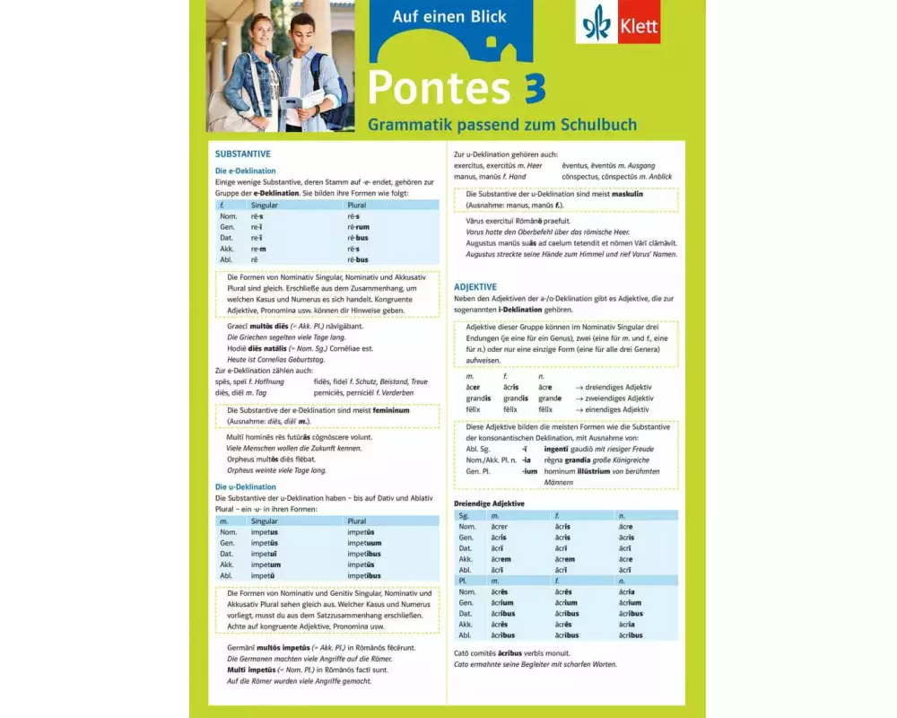 Pontes 3 - Auf einen Blick. Grammatik passend zum Schulbuch