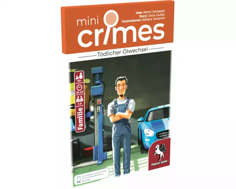 Pegasus Spiele Kartenspiel MiniCrimes – Tödlicher Ölwechsel -DE-