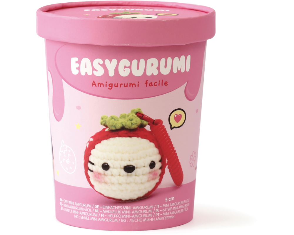 GRAINE CREATIVE Easygurumi Kit GC-420400 Erdbeere